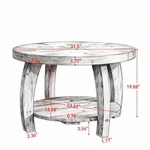 Tavolino da Caffè Pieghevole Moderno e Semplice in Stile Wabi-Sabi Giapponese per Soggiorno - Product Image 3