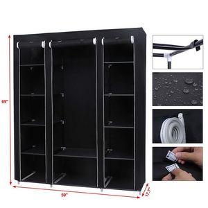 Armadio Portatile in Plastica Resistente con Tessuto Non Tessuto per Facile Montaggio - Product Image 2