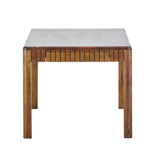 Table de salle à manger rectangulaire en bois de manguier massif, faite à la main, avec 2 tiroirs de rangement, finition naturelle, pour la maison, la cuisine ou le restaurant - Product Image 4