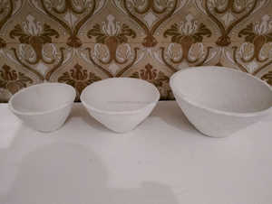 Suministro directo de fábrica Artesanía tradicional de calidad superior Centro de diseño Art Deco Tazón blanco Papier Mache Vajilla Caja de regalo 3 - Product Image 2