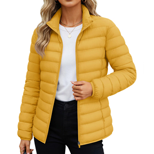 Abrigo de mujer de color sólido, chaqueta acolchada gruesa con capucha, longitud media, bolsillos con cremallera, abrigo de manga larga para mujer, ropa de abrigo - Product Image 4