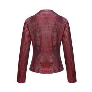 Veste en cuir pour femme pour l'hiver, usage décontracté, qualité supérieure, fermeture éclair sur le devant, vestes en cuir pour femmes - Product Image 4