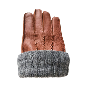 Leather <b>Gloves</b> Wrist Length <b>Wool</b> Lined Thermal Warm Winter Daily Use Plain Style - Product Image 2
