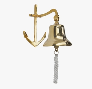 Cloche de bateau Art Déco en laiton, décor mural de roue de bateau marine, avec cordon, décoration intérieure, Diwali, haute qualité, vente en gros - Product Image 1
