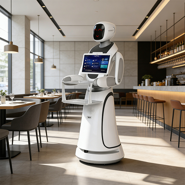 Advanced AI Restaurant Delivery Robot with Obstacle Avoidance IP67 Rated 5kg Payload 8-Hour Runtime for Commercial Use