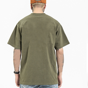 Camiseta Oversize Lisa Marrón para Hombre, Manga Corta, Cuello Redondo, Estilo Casual, Algodón Jersey - Product Image 6