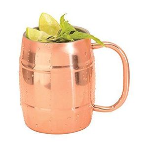 Copper mule mug set for stylish festive drink aesthetics hammered finish metal cups durable reusable serving party mugs - Product Image 1