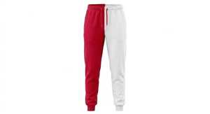 Survêtement unisexe réversible rouge et blanc à blocs de couleur, avec fermeture éclair intégrale, col à capuche, en polaire légère et écologique, décontracté - Product Image 4