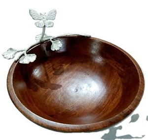 ชามไม้พร้อมเครื่องตกแต่ง - Product Image 1