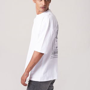 Fabricant sur mesure, service OEM, t-shirts en vente, 100% coton, coupe ample, poids lourd, épaules tombantes, t-shirts pour hommes. - Product Image 2