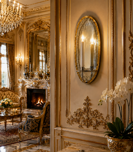 Grand European Venetian Baroque Luxury Wall <b>Sconce</b> Ornate Decorative Wall <b>Light</b> with Elaborate Mirror Detailing, Premium Brass F - Product Image 6