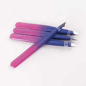 Pince à épiler professionnelle à pointe droite en acier inoxydable et carbone, réutilisable, et outils pour recourber les faux cils ANAAIF - Product Image 4