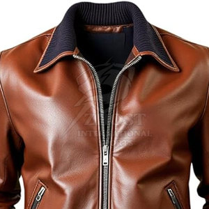Chaquetas de Cuero Clásicas para Hombre, Corte Entallado, Estilo Ejecutivo, Chaquetas de Cuero Elegantes para Hombre - Product Image 2