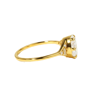 แหวนหมั้นเพชรทองคำแท้ 10K 14K สีเหลือง ประดับเพชรแล็บโกรว์ 1.25 กะรัต ดีไซน์เก๋ไก๋ ระยิบระยับ สวยงาม - Product Image 3