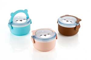 Modern 1 L Animal Design Eco Friendly BPA Free Plastic Bento Lunch Box Leak Proof Lid Foldable Dishwasher Microwave Safe - Product Image 4