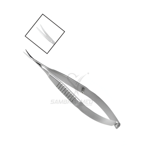 Ciseaux courbés McPherson Vanna en acier inoxydable extra-affûté de 3,5'' (9 cm) certifiés CE de Sambrialmed International Ophthalmology - Product Image 3