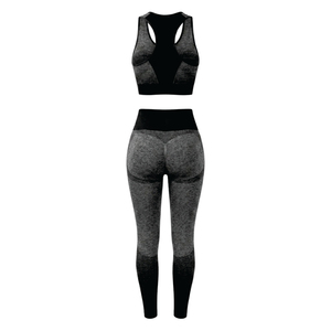 Conjunto de Yoga de 2 Piezas para Mujer, de Alta Calidad, con Logotipo Frontal, Transpirable, de Secado Rápido, Spandex/Poliéster, Ropa Deportiva para Gimnasio y Entrenamiento - Product Image 3