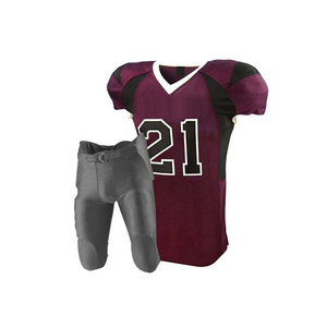 Ensemble d'uniformes de football américain pour hommes, maillot et pantalon vert marine, sublimé, numéro 23, matière en mesh respirante et anti-humidité - Product Image 5