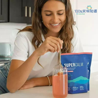 Supercalm Poudre d'électrolytes en poudre pour boisson, réducteur de cortisol et complément pour le sommeil, sans sucre, sans OGM, saveur framboise-citron