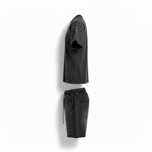 Ensemble 2 pièces haut et short pour homme, personnalisé avec logo, style délavé, grande taille, idéal pour l'été - Product Image 6
