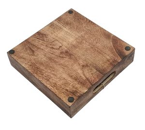 Plateau de service rectangulaire classique en bois de manguier peint à la main de haute qualité avec poignées, accessoires de cuisine pour café et petit-déjeuner - Product Image 3