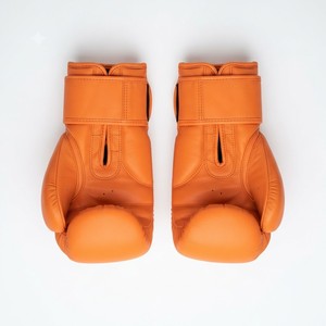Guantes de Boxeo de Cuero Vacuno Naranja, Duraderos, con Soporte Ajustable para la Muñeca, para Entrenamiento, Sparring, Guantes de Boxeo Profesionales - Product Image 3