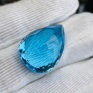 Topaze bleue naturelle en forme de poire, grande taille 58,81 carats, qualité AAA, lustre parfait, disponible à prix avantageux. - Product Image 6