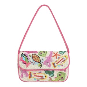 Bolso de Hombro con Cuentas Temática de Londres Hecho a Mano, Bolso de Mano con Cuentas de Autobús Rojo y Taxi, Bolso Elegante para Mujer, Bolso de Fiesta - Product Image 4
