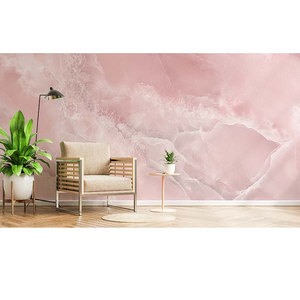 Losa de Piedra Natural en Tono Rosa Mármol con Patrón de Vetas Diagonales para Encimeras, Pisos, Paneles de Pared y Azulejos de Interior - Product Image 1