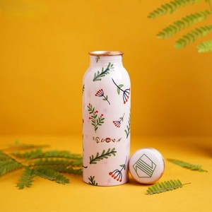 Black Color Graphic Printed Copper Water <b>Bottle</b> Designer Leakproof Handmade Ayurvedic Drinking <b>Bottle</b> for Travel Gym Office and - Product Image 2