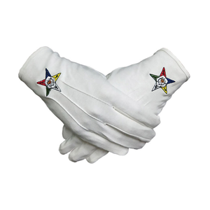 Masonic White Leather <b>Gloves</b> Wrist Length <b>Touchscreen</b> Durable Breathable for Casual Daily Use Four Seasons Outdoor - Product Image 1
