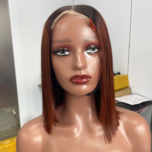 Venta al por mayor 100% Raw Virgin Vietnamita Cabello Humano Peluca Corta Hueso Recto Ombre Marrón Super Doble Extensiones de Cabello - Product Image 2