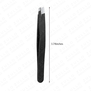Premium Stainless Steel Black Eyebrow Tweezers Slanted Tip Professional Custom Color Precision <b>Makeup</b> Beauty <b>Tool</b> - Product Image 2