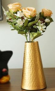 Vases à fleurs en métal, décoration de mariage, style Art Déco, logo gravé, plusieurs couleurs, petite taille, pour table, écologiques, faits à la main, Lavie - Product Image 3