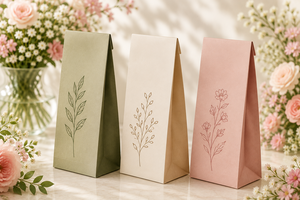EcoRev Custom Printed <b>Biodegradable</b> Disposable Kraft <b>Paper</b> Bags Flat Box Food Grade Recyclable Four Color Offset Printing Bakery - Product Image 6