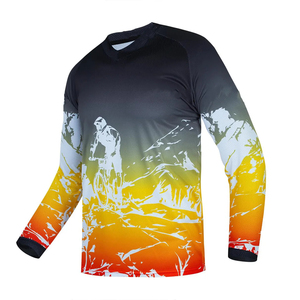 Jersey de Ciclismo MTB para Niños, Talla Grande, Manga Larga, Camiseta de Ciclismo de Montaña, Transpirable, de Secado Rápido, Ropa Deportiva para Motocross - Product Image 1