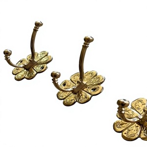 Vintage Brass Wall <b>Hook</b> Single <b>Coat</b> Hanger Rust Resistant Metal <b>Hook</b> for Clothing Home <b>Decor</b> Drill Installation Office School - Product Image 4