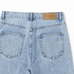 Jeans de Mezclilla para Hombre, Corte Recto, Cintura Alta, Lavado a la Piedra, Ligeros, de Algodón, Estilo Casual de Primavera, Color Azul - Product Image 2