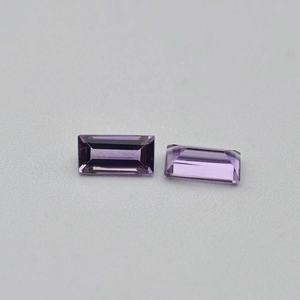 7x14mm naturel brésil améthyste Baguette coupe pierre précieuse à facettes bijoux améthyste personnalisés pierre précieuse en vrac non traitée du fournisseur - Product Image 2