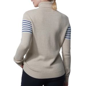 Suéter de Punto a Rayas para Mujer, Mezcla de Lana Suave, con Logotipo Personalizado, Alta Calidad, Venta al Por Mayor, OEM 2026 - Product Image 3