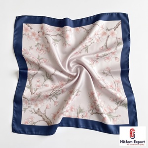 Premium Soft <b>Silk</b> Feel Fabric Custom Printed Square <b>Scarf</b> Fashion Accessories Stylish Bulk Supply OEM ODM Manufacturer - Product Image 1