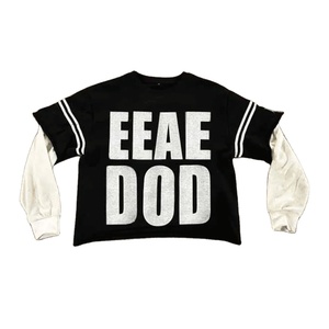 เสื้อยืดแขนยาวสองชั้นขนาดใหญ่พิเศษสำหรับผู้ชายเสื้อยืดโอเวอร์ไซส์ - Product Image 2