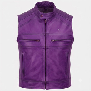 Men's Genuine <b>Leather</b> <b>Vest</b> Adults OEM Custom Wholesale Motorcycle Sleeveless <b>Biker</b> Jacket Vintage Premium Casual Outerwear 2026 - Product Image 3