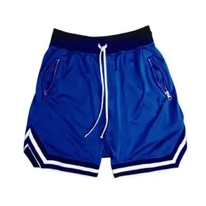 Pantalones Cortos Deportivos de Baloncesto de Color Sólido, Personalizados, Transpirables, de Secado Rápido, Estilo Urbano, Cintura Elástica, Reversibles, para Hombre - Product Image 2