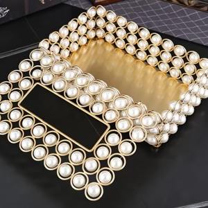 กล่องใส่กระดาษทิชชูสีทองประดับมุกสุดหรู เหมาะสำหรับเป็นของขวัญงานแต่งงาน ของขวัญขึ้นบ้านใหม่ เทศกาลต่างๆ และของตกแต่งในโอกาสพิเศษ จากอินเดีย - Product Image 4