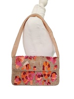 Sac à main de luxe fait main avec broderie de perles de rocaille, design simple, sac à main portable personnalisé pour femmes, fabriqué en Inde