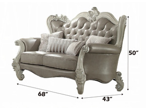 Royal Luxury Solid Teak Wood <b>Sofa</b> Set Classical 5 Seater Carved PU Leather Couch Coffee <b>Side</b> <b>Table</b> Antique Living Room Furniture - Product Image 5