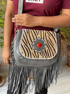 Bolso de Mano de Cuero Auténtico de Diseñador de Lujo con Hebilla y Flecos, Bolso Cruzado de Cuero Genuino de Marcas Famosas para Mujer, Bolsos de Estilo Occidental - Product Image 3