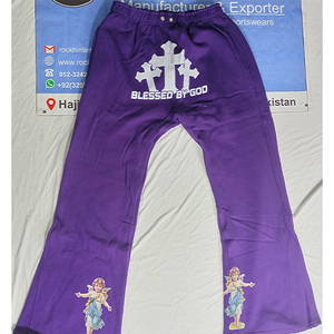 Pantalon de survêtement en molleton de coton à imprimé personnalisé de haute qualité pour hommes - Product Image 1