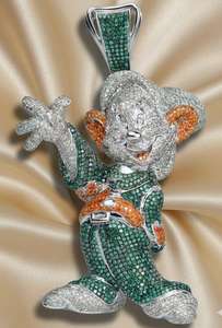 Colgante de Mickey de Dibujos Animados, Plata 925, Estilo Hip Hop, Colgante de Personaje de Dibujos Animados, Colgante Personalizado con Moissanita VVS, Joyería para Raperos - Product Image 1